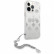 Чехол для iPhone 13 Pro Max Guess PC/TPU Peony Hard Tranp + Siver hand chain (GUHCP13XKSPESI)
