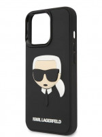 Чехол для iPhone 13 Pro Max Lagerfeld 3D Rubber Karl's head Hard Black (KLHCP13XKH3DBK)