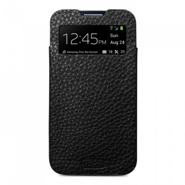 Кожаный чехол карман с окошком Spigen SGP для Samsung Galaxy S4 (GT-i9500) Crumena View (SGP10273) Black