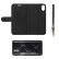 Кожаный чехол-книжка DG.MING для iPhone X / XS для магнитных держателей (Black)