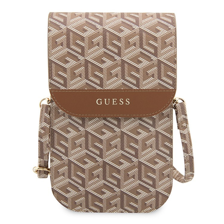 Cумка для смартфонов Guess Wallet Bag G CUBE Brown
