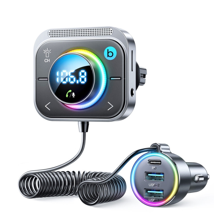 Bluetooth FM трансмиттер с креплением в воздуховод