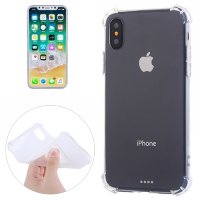 Гелевый прозрачный чехол для iPhone X / XS противоударный с усиленными гранями