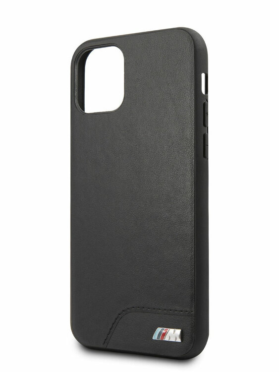 Кожаный чехол-накладка для iPhone 11 Pro Max BMW M-Collection Smooth PU Hard Black (BMHCN65MHOLBK)