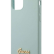 Силиконовый чехол-накладка для iPhone 12 mini (5.4) Guess Liquid silicone Gold metal logo Hard, Light blue (GUHCP12SLSLMGLB)