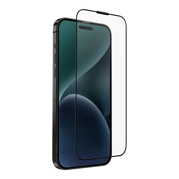 Защитное стекло для iPhone 15 Pro Max Uniq OPTIX с антибликовой поверхностью и сеткой от пыли Clear/Black