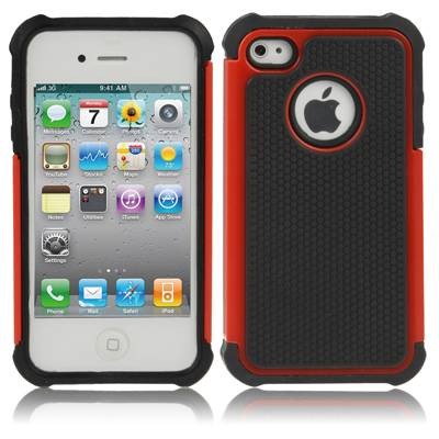 Противоударный чехол для iPhone 4/4S Tough Armor Case (Red)