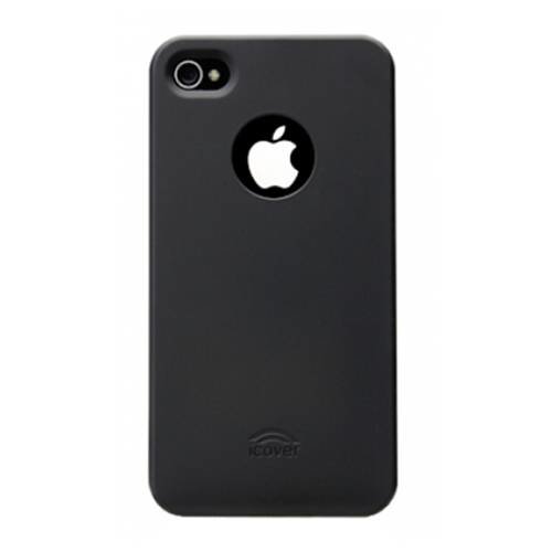 Чехол-накладка для iPhone 4/4S iCover Rubber, black (IP4-RF-BK)