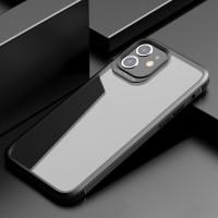 Противоударный чехол для iPhone 11 iPAKY MG Series Carbon Fiber с прозрачной задней панелью (Black)