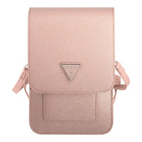 Сумка для смартфонов Guess Wallet Bag Saffiano Triangle logo Pink
