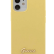 Силиконовый чехол-накладка для iPhone 12 mini (5.4) Guess Liquid silicone Gold metal logo Hard, Yellow (GUHCP12SLSLMGYE)