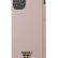 Силиконовый чехол-накладка для iPhone 12 Pro Max (6.7) Guess Liquid silicone Triangle metal logo Hard, Pink (GUHCP12LLSTMLP)