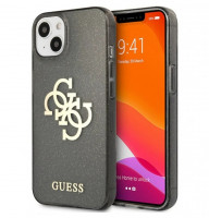 Чехол для iPhone 13 Guess TPU 4G Big logo Hard Glitter Black (GUHCP13MPCUGL4GBK)