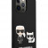 Чехол для iPhone 13 Pro Max Lagerfeld Liquid silicone Karl & Choupette Hard Black (KLHCP13XSSKCK)