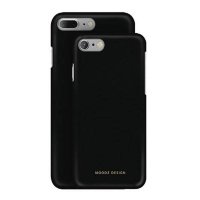 Кожаный чехол накладка для iPhone 7 / 8 Moodz Soft leather Hard Notte (black), MZ655730