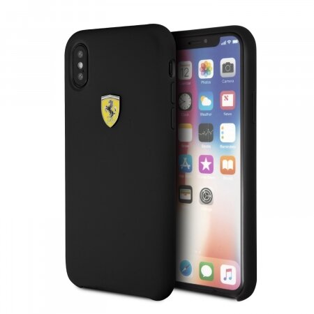 Гелевый чехол Ferrari для iPhone X/XS On-Track SF Silicone case Hard TPU, Black (FESSIHCPXBK)