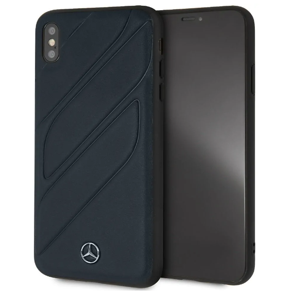 Кожаный чехол-накладка для iPhone XS Max Mercedes New Organic I Hard Leather, Blue (MEHCI65THLNA)