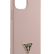 Силиконовый чехол-накладка для iPhone 12 mini (5.4) Guess Liquid Silicone Triangle metal logo Hard, Pink (GUHCP12SLSTMLP)