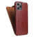 Кожаный чехол с вертикальным флипом для iPhone 12 / 12 Pro Fierre Shann (Brown)