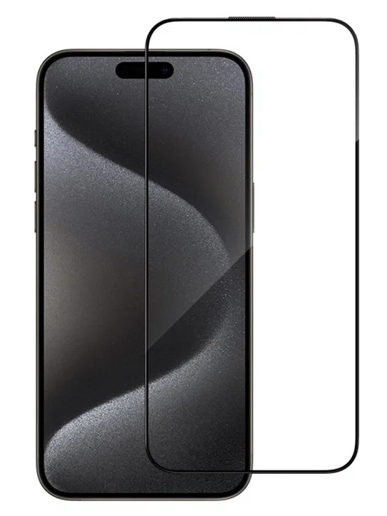 Защитное стекло для iPhone 15 Pro Max BlueO Corning Gorilla USA Anti-Static Black