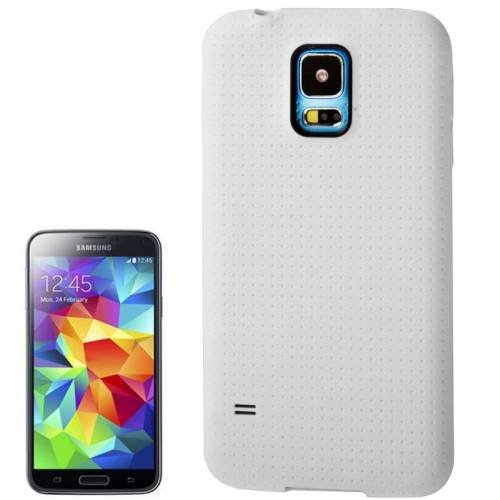 Гелевый чехол Official Design для Samsung Galaxy S5 / G900 с фактурой под кожу "Original style" (White)