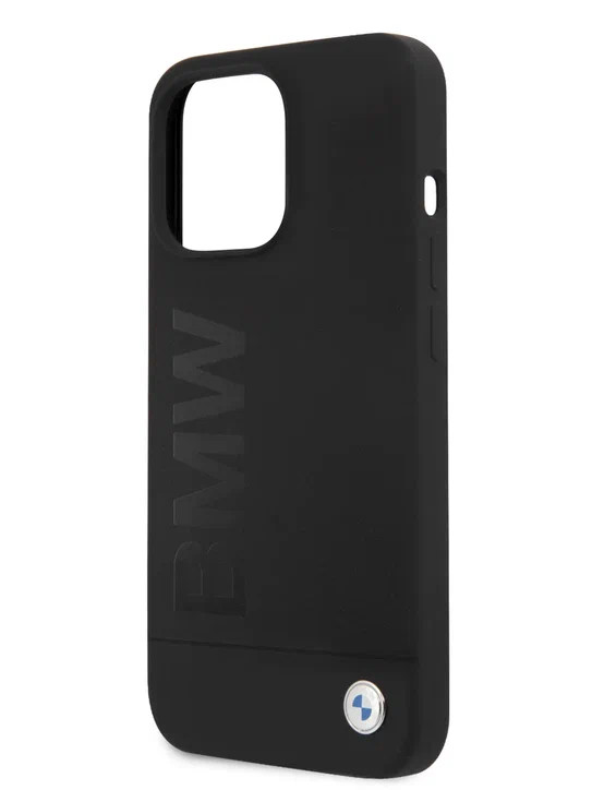 Чехол для iPhone 13 Pro Max BMW Signature Liquid silicone Laser logo Hard MagSafe Black (BMHMP13XSLBLBK)
