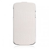Чехол блокнот Borofone Crocodile Series для Samsung Galaxy S4 с флипом (белый)