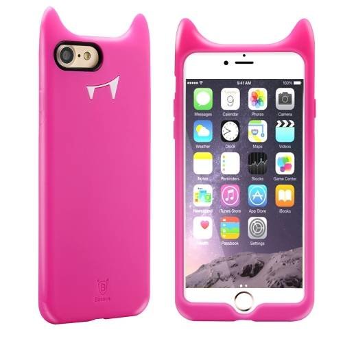 Силиконовый чехол Baseus для iPhone 7 / 8 Funny Devil Baby Case (Magenta)
