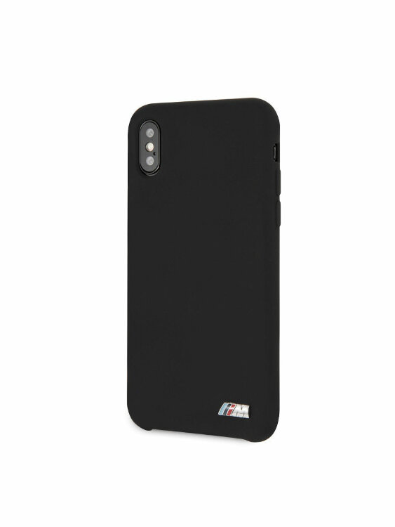 Силиконовый чехол-накладка для iPhone X/XS BMW M-Collection Liquid Silicone Hard TPU Black (BMHCPXMSILBK)