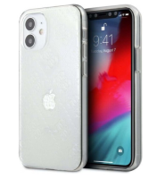 Чехол-накладка для iPhone 12 mini (5.4) Guess PC/TPU 4G 3D raised Hard, Transparent (GUHCP12S3D4GTR)