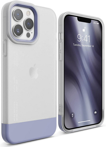 Чехол-накладка для iPhone 13 Pro Elago GLIDE (TPU+PC) Transparent/Purple (ES13GL61PRO-TRPU)