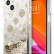 Чехол для iPhone 13 mini Guess  Liquid Glitter Peony Hard Gold (GUHCP13SLGPEGO)