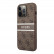 Чехол для iPhone 13 Pro Max Guess PU 4G Stripe printed logo Hard Brown (GUHCP13X4GDBR)