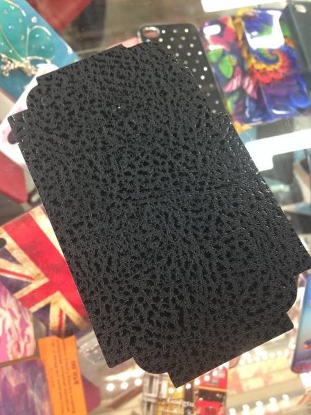 Кожаная 3D наклейка для iPhone 3G / 3GS (черная)