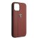 Чехол-накладка Ferrari для iPhone 12/12 Pro (6.1) Off-Track Genuine Leather Stitched Stipe Hard Red (FEODIHCP12MRE)