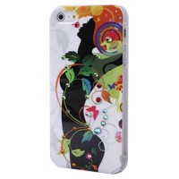 Чехол накладка AiKASHi со стразами для iPhone 5 / 5S с девушкой вид 3