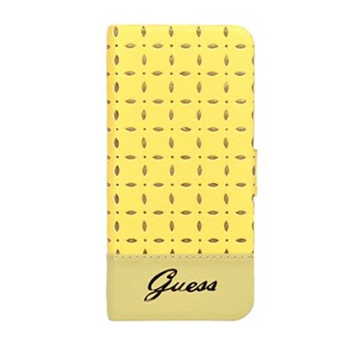 Кожаный чехол-книжка для iPhone 6 / 6S GUESS Gianina Booktype, Yellow (GUFLBKP6PEY)