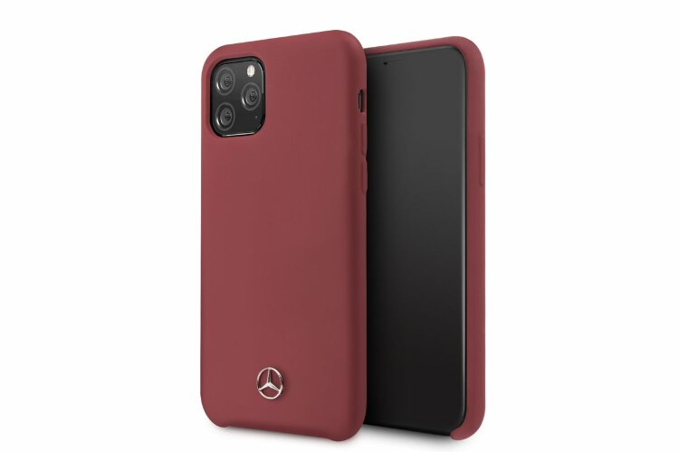 Силиконовый чехол-накладка для iPhone 11 Pro Mercedes Silicone line Hard, Red (MEHCN58SILRE)