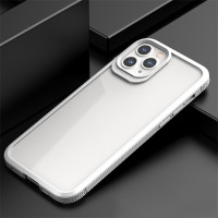Противоударный чехол для iPhone 11 Pro iPAKY MG Series Carbon Fiber с прозрачной задней панелью (White)