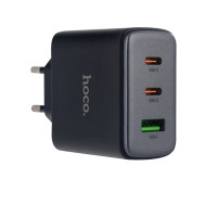 Сетевой адаптер HOCO C160A на USB QC 3.0 + 2 Type-С PD 65W зарядное устройство