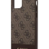 Чехол-накладка для iPhone 12 / 12 Pro (6.1) Guess 4G Stripe Metal logo Hard PU, Brown (GUHCP12MG4GLBR)