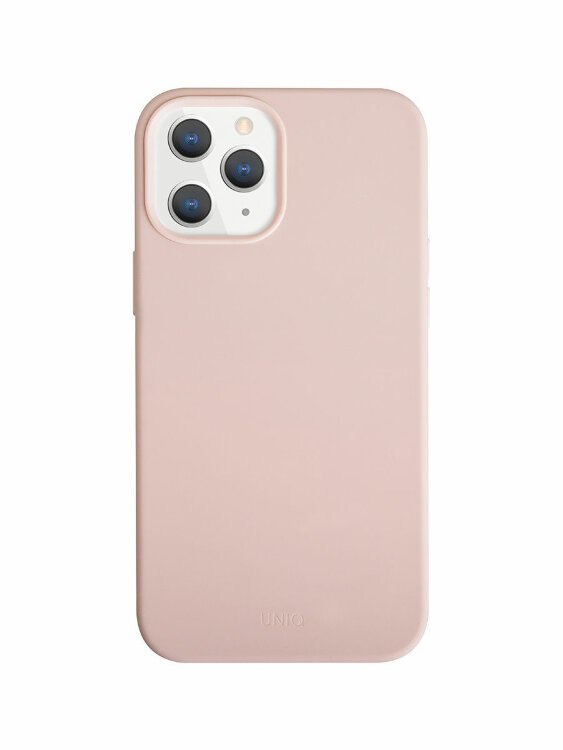 Чехол-накладка Uniq для iPhone 12/12 Pro (6.1) LINO Anti-Microbial Pink (IP6.1HYB(2020)-LINOHPNK)