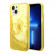 Чехол для iPhone 14 Plus Guess Liquid Glitter Triangle logo Hard Translucent Yellow (GUHCP14MLFCTPY)