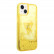 Чехол для iPhone 14 Plus Guess Liquid Glitter Triangle logo Hard Translucent Yellow (GUHCP14MLFCTPY)