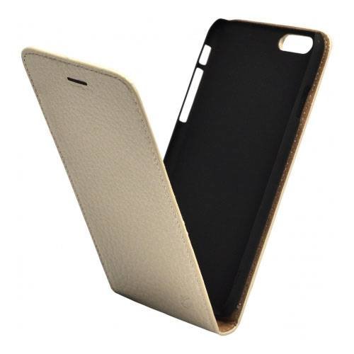 Кожаный чехол с флипом для iPhone 6/6S Moodz MG Series Flip (cream), MZ27088