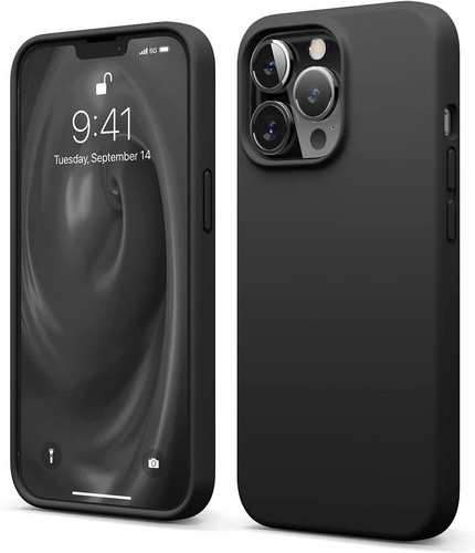 Чехол-накладка для iPhone 13 Pro Elago Soft silicone (Liquid) Black (ES13SC61PRO-BK)