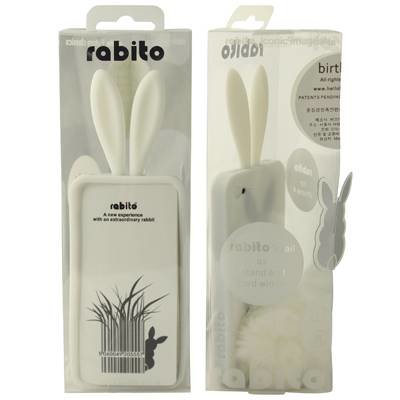 Rabito - чехол для iPhone 4, 4S с ушами кролика и пушистым хвостом (белый)