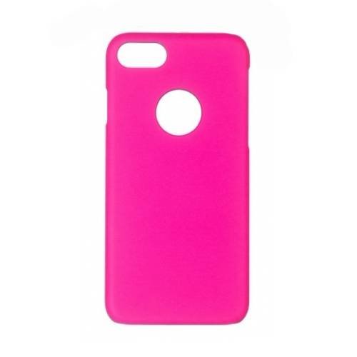 Прорезиненный чехол накладка iCover для iPhone 7 Plus / 7+ / 8 Plus / 8+ Rubber Pink/Hole, IP7P-RF-PK