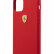 Чехол-накладка Ferrari для iPhone 12/12 Pro (6.1) On-track Liquid Silicone Strap & Metal Logo Hard Red (FESTRAHCP12MRE)
