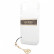 Чехол для iPhone 13 mini Guess PC/TPU 4G Stripe Hard Tranparent + Gold charm (GUHCP13SKB4GBR)